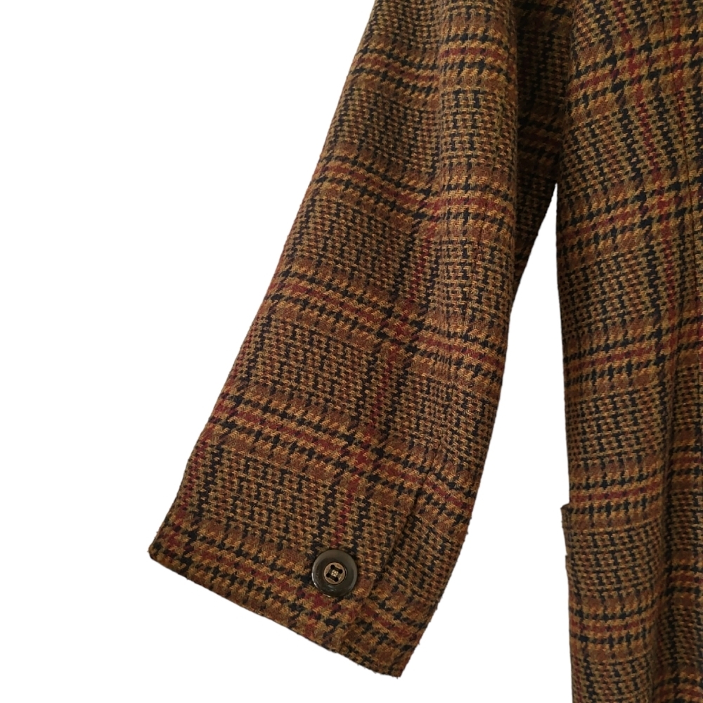 Vintage Para Double Breasted Wool Blend Plaid Blazer Size 10 - Picture 9 of 16